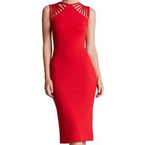 Dress the Population Gwen Midi Dress | Nordstrom, Red, XLarge